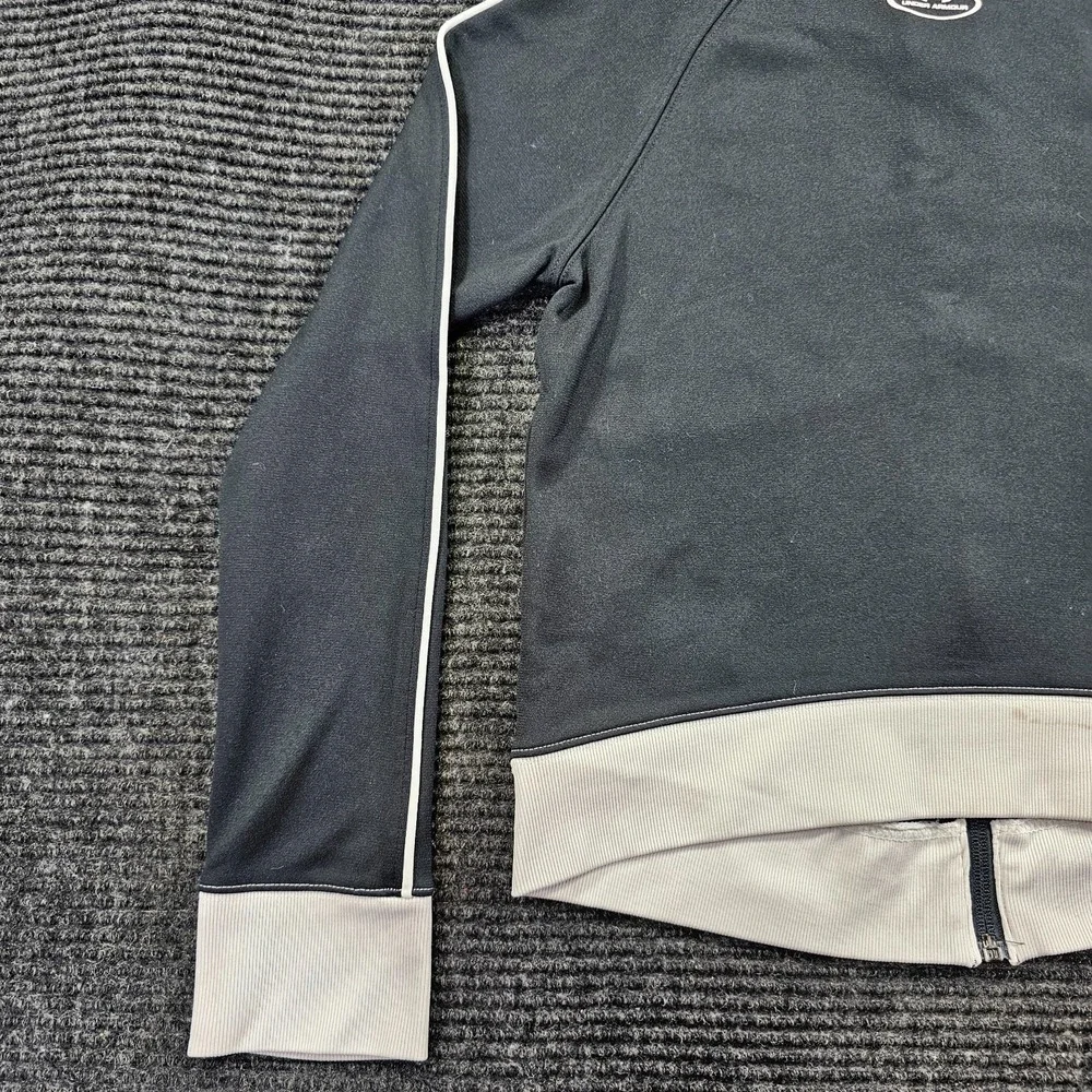 Under Armour Coldgear Track Jacket youth Girls M Black Full Zipper Raglan Sleeve